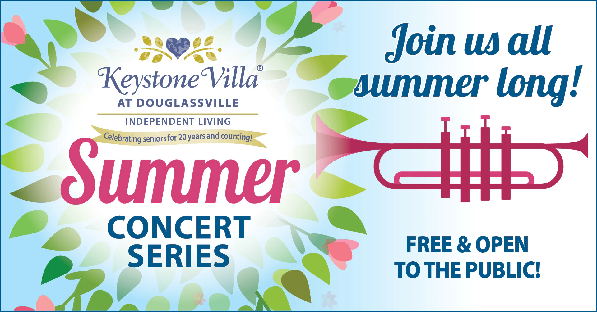 Keystone Villa Summer Concert Series promotional banner
