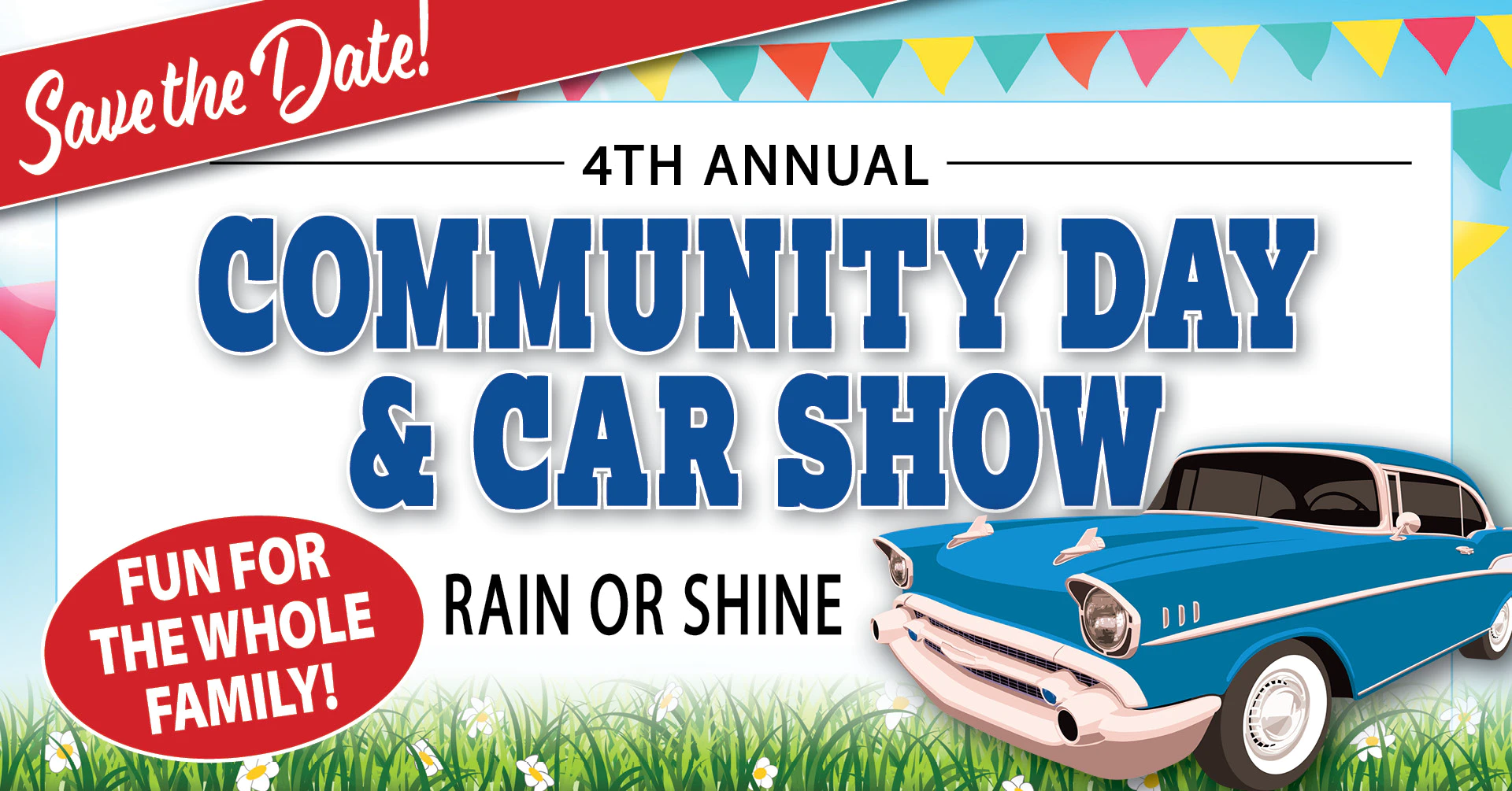 Community Day and Car Show event banner