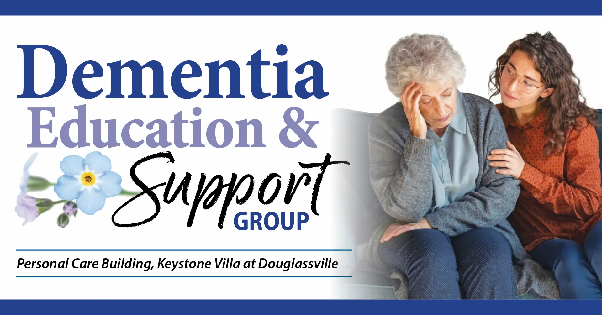 Img banner for the vent dementia education and support group
